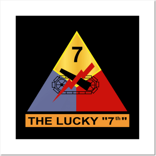 7th Armored Division - The Lucky 7 wo Txt Posters and Art